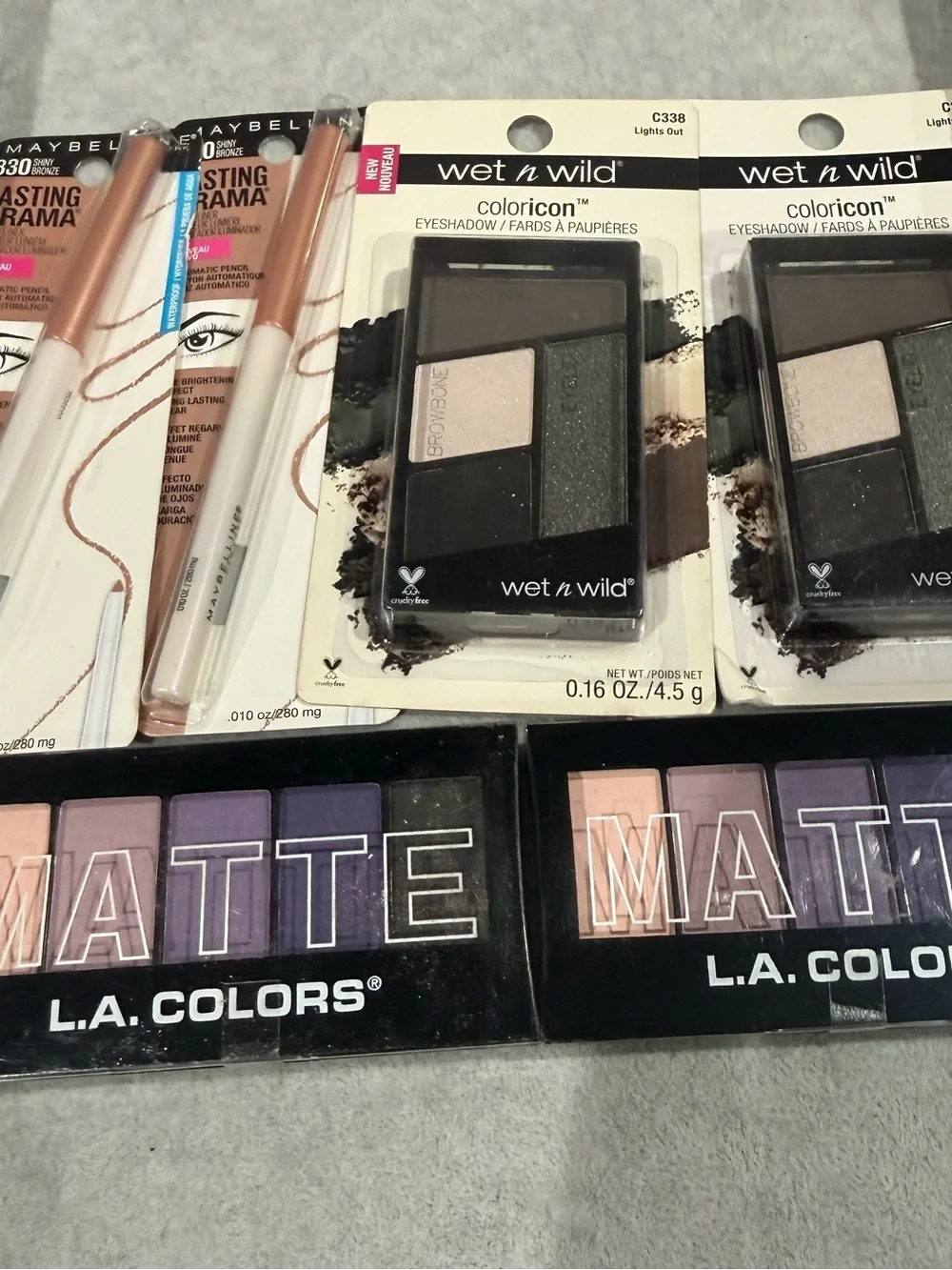 6 bundle lot Wet n wild Matte Eyeshadow Palette Purple & Neutral Shades cute set